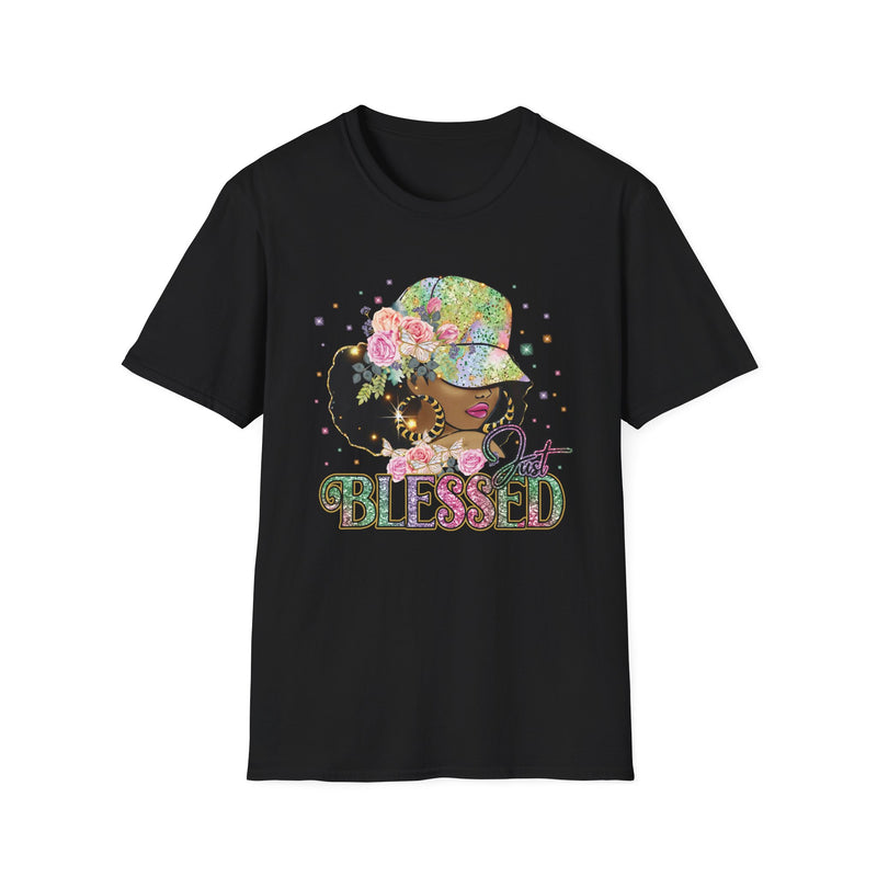 Just Blessed | Women's T-Shirt | Faith-Based |Inspirational| Plus Size|  Motivational | Spiritual Tee's| Unisex