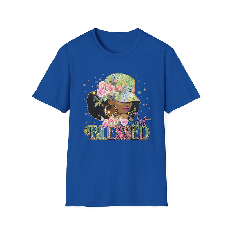 Just Blessed | Women's T-Shirt | Faith-Based |Inspirational| Plus Size|  Motivational | Spiritual Tee's| Unisex