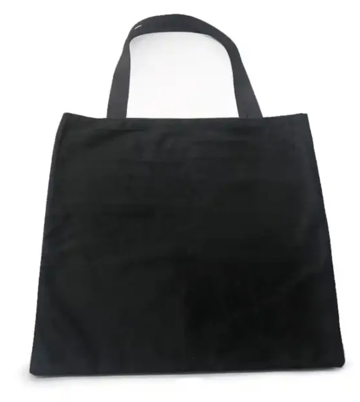 9 Panel Sublimation Tote Bag Blank — Short Plush Polyester Shopping Bag | White & Black | Custom Personalized Photo Tote
