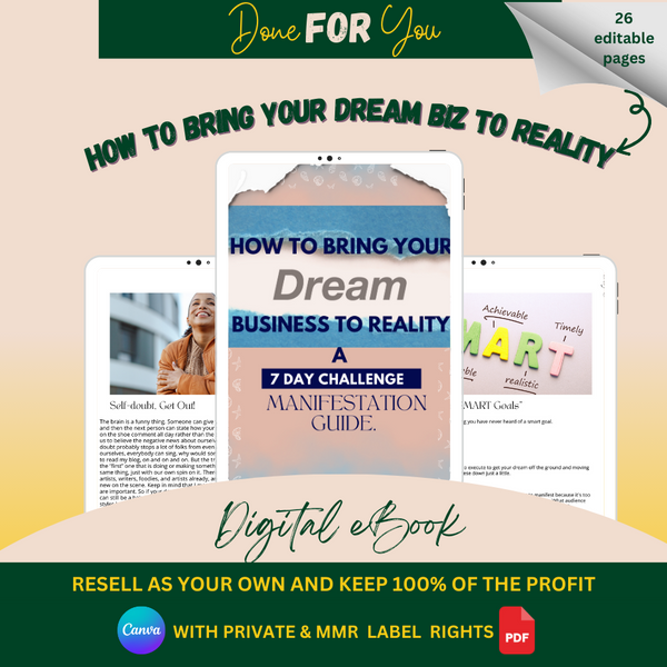 How To Bring Your Dream Business To Reality: 7 Day Challenge eBook