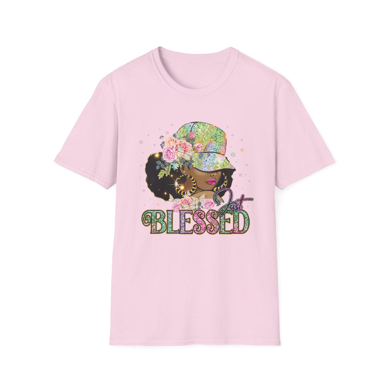 Just Blessed | Women's T-Shirt | Faith-Based |Inspirational| Plus Size|  Motivational | Spiritual Tee's| Unisex