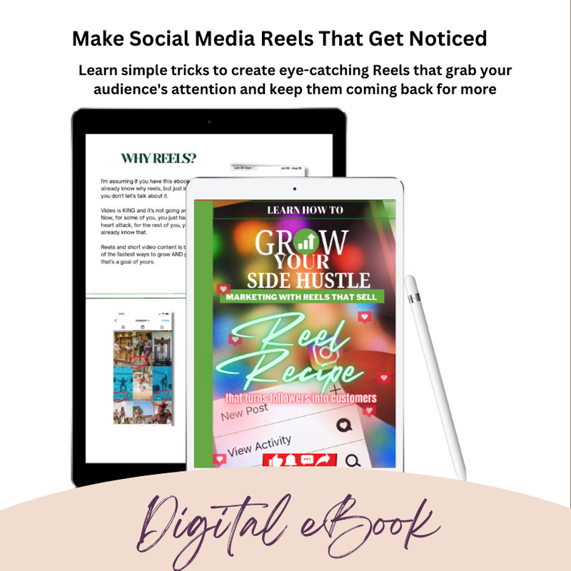 Grow Your Side Hustle "Reel Recipe" eBook