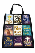 9 Panel Sublimation Tote Bag Blank — Short Plush Polyester Shopping Bag | White & Black | Custom Personalized Photo Tote