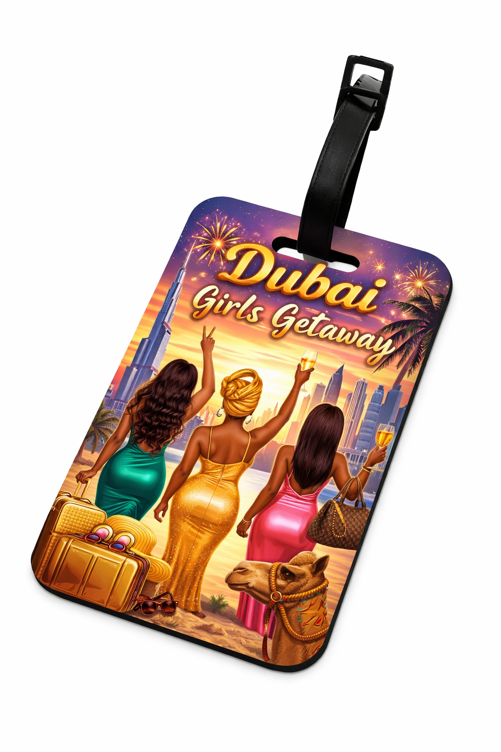 Sublimation MDF Luggage Tag Blank — Custom Personalized Travel Tag | Double-Sided Wooden Substrate with Strap