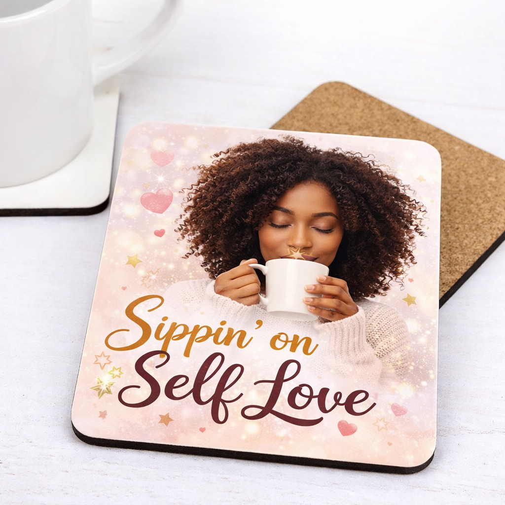 Sublimation MDF Coaster Blank — Square Cork-Backed Table Coaster | Custom Personalized Home Decor | 4x4 Wooden Substrate
