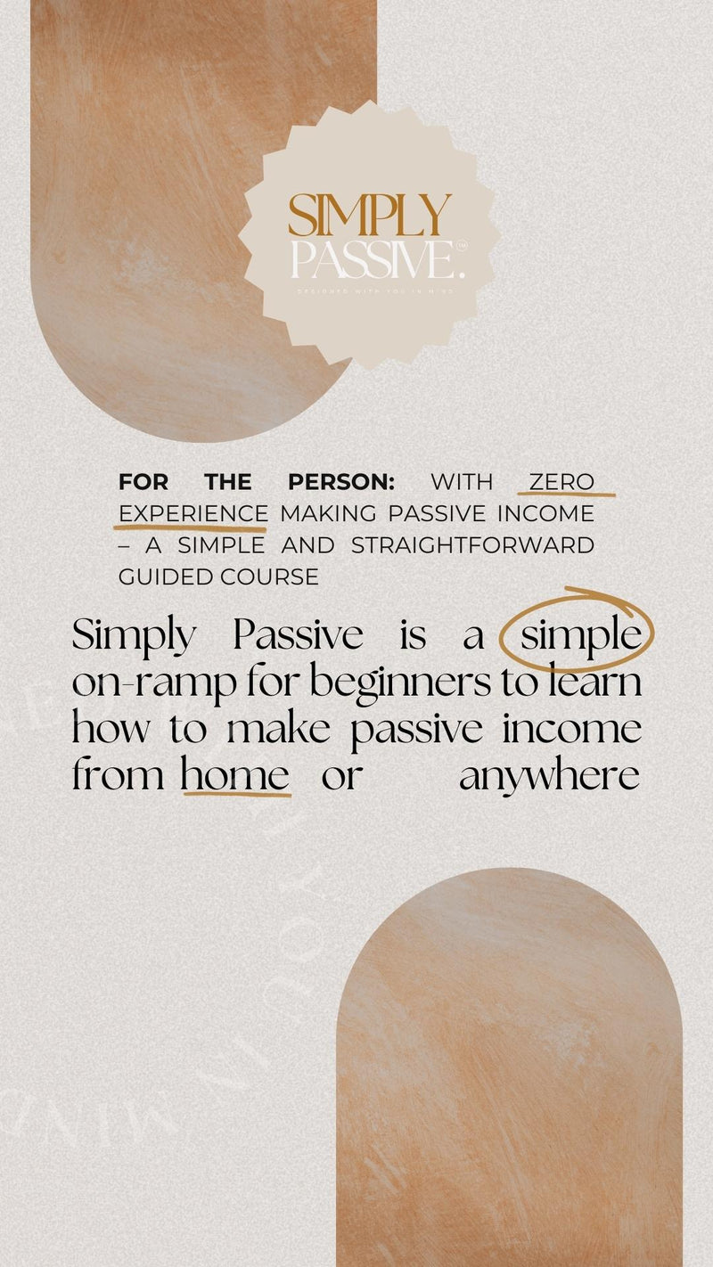 Simply Passive Digital Marketing E-course