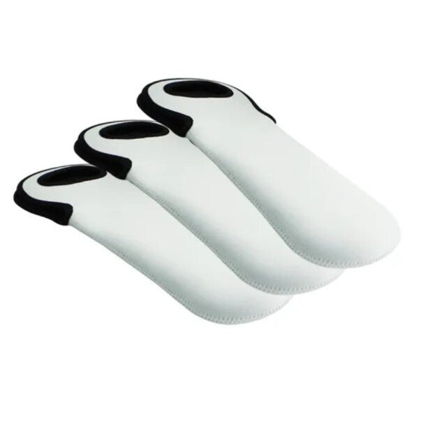 Neoprene Sublimation Wine Tote Bag Blank — 750ml Insulated Bottle Carrier | White with Black Trim | Double-Sided Custom Print Ready