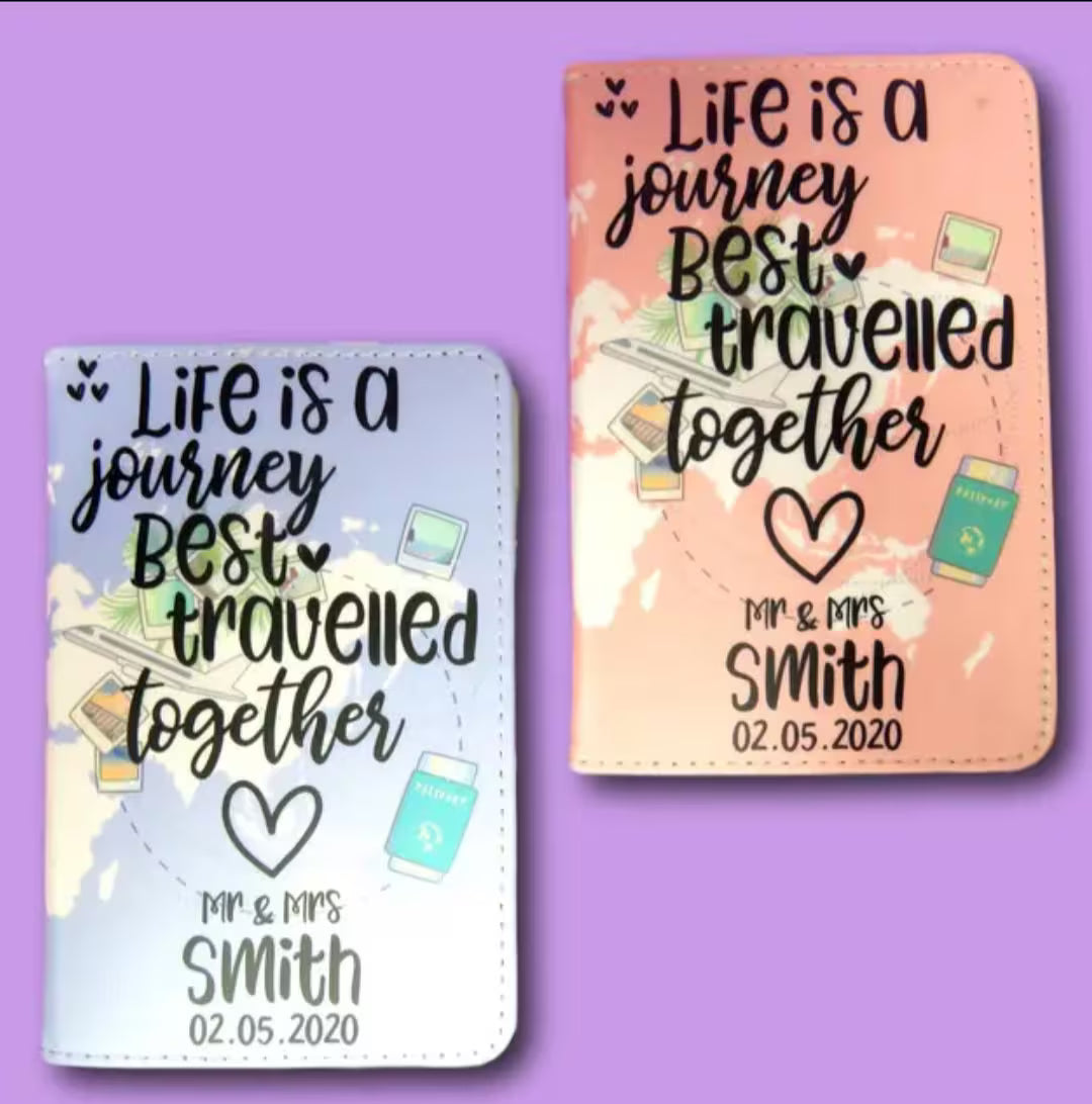 White PU Leather Sublimation Passport Holder — Blank Travel Wallet Cover | Double-Sided Custom Print Ready
