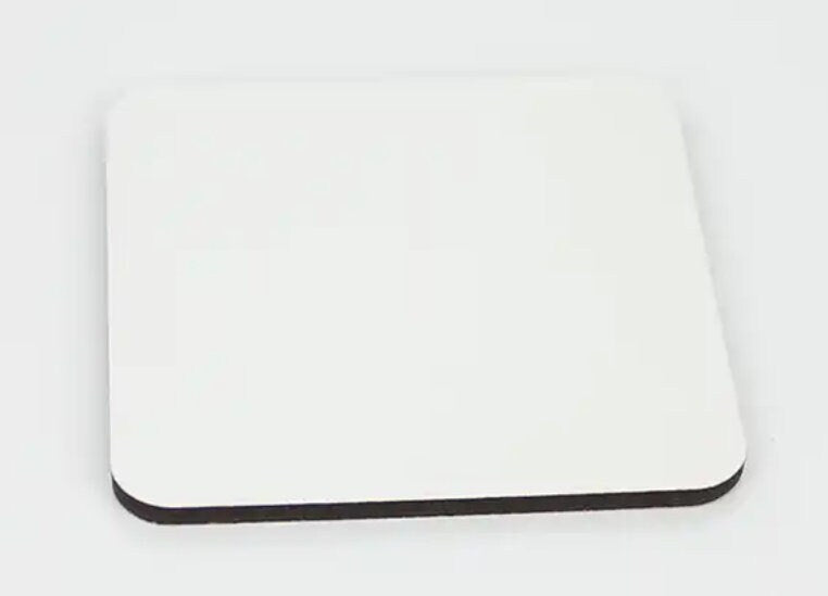 Sublimation MDF Coaster Blank — Square Cork-Backed Table Coaster | Custom Personalized Home Decor | 4x4 Wooden Substrate