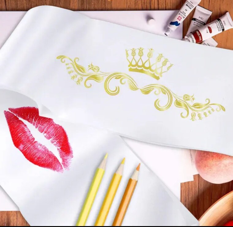 White Satin Sublimation Sash Blank — Birthday, Bridesmaid & Party Sash | Custom Print Ready | Shoulder Strap Belt